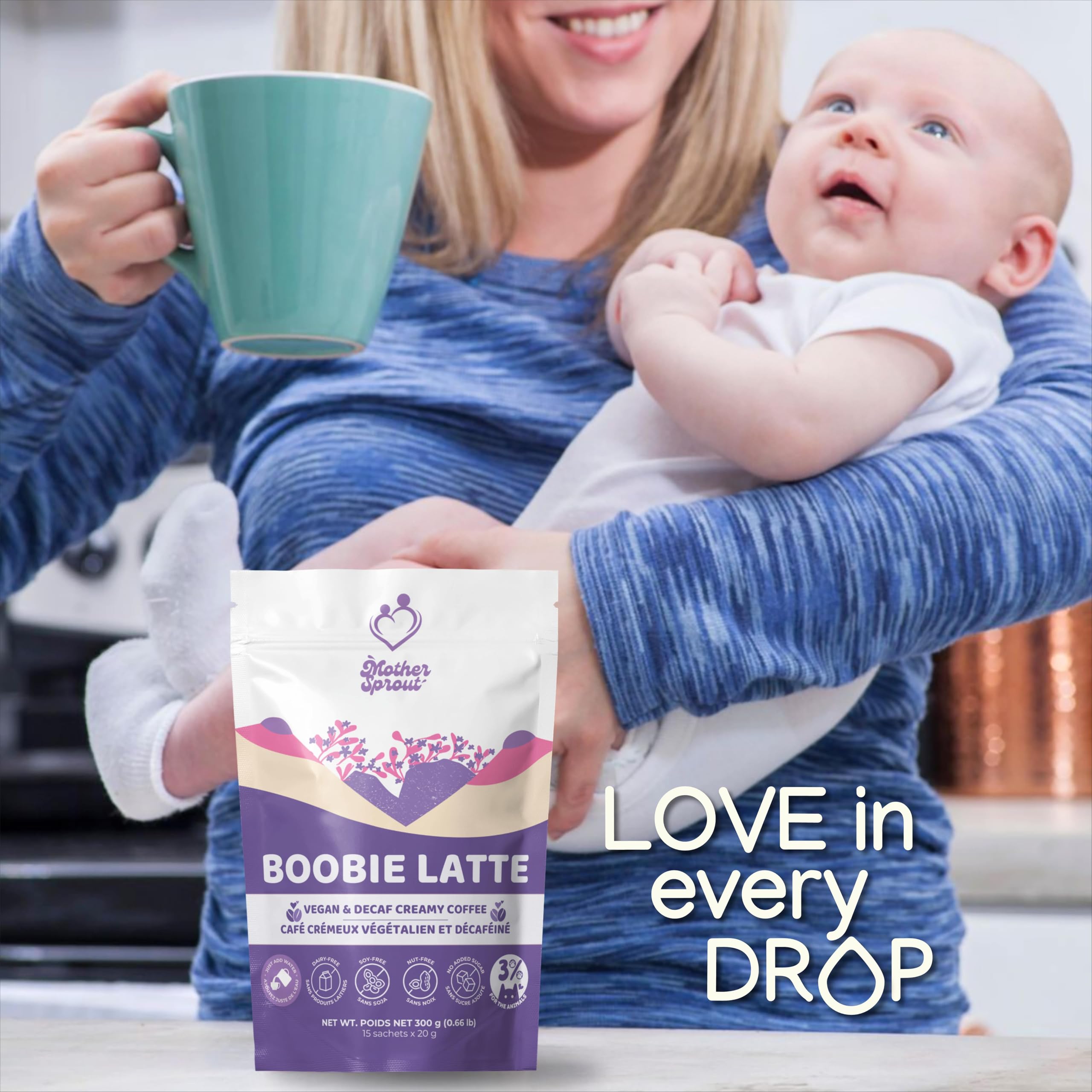 Amazon.com: Mother Sprout Boobie Latte, Vegan & Decaf Creamy