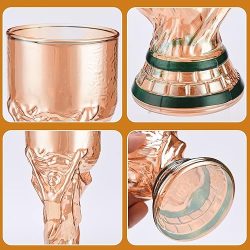 Miniatura 3 de ZWMBYN Copas de cerveza de la Copa del Mundo para ver fútbol, 16.9 fl oz, taza de cerveza creativa Hércules, vasos de fútbol, copa de vino de