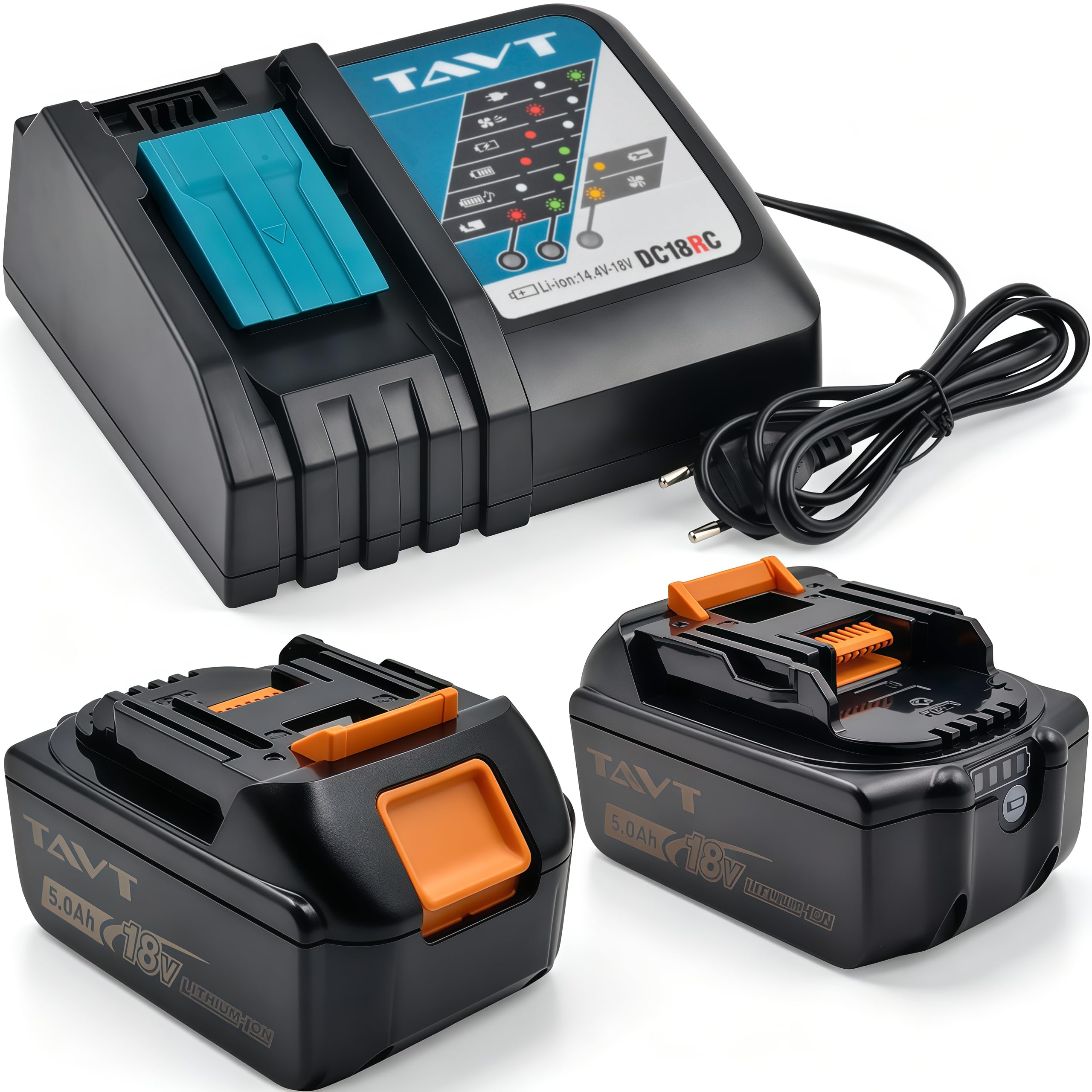Batería de 18 V 5 Ah BL1850 y DC18RC compatible con batería Makita 5.0ah 18V BL1850B, BL1860, BL1860B, BL1840, BL1830, BL1820