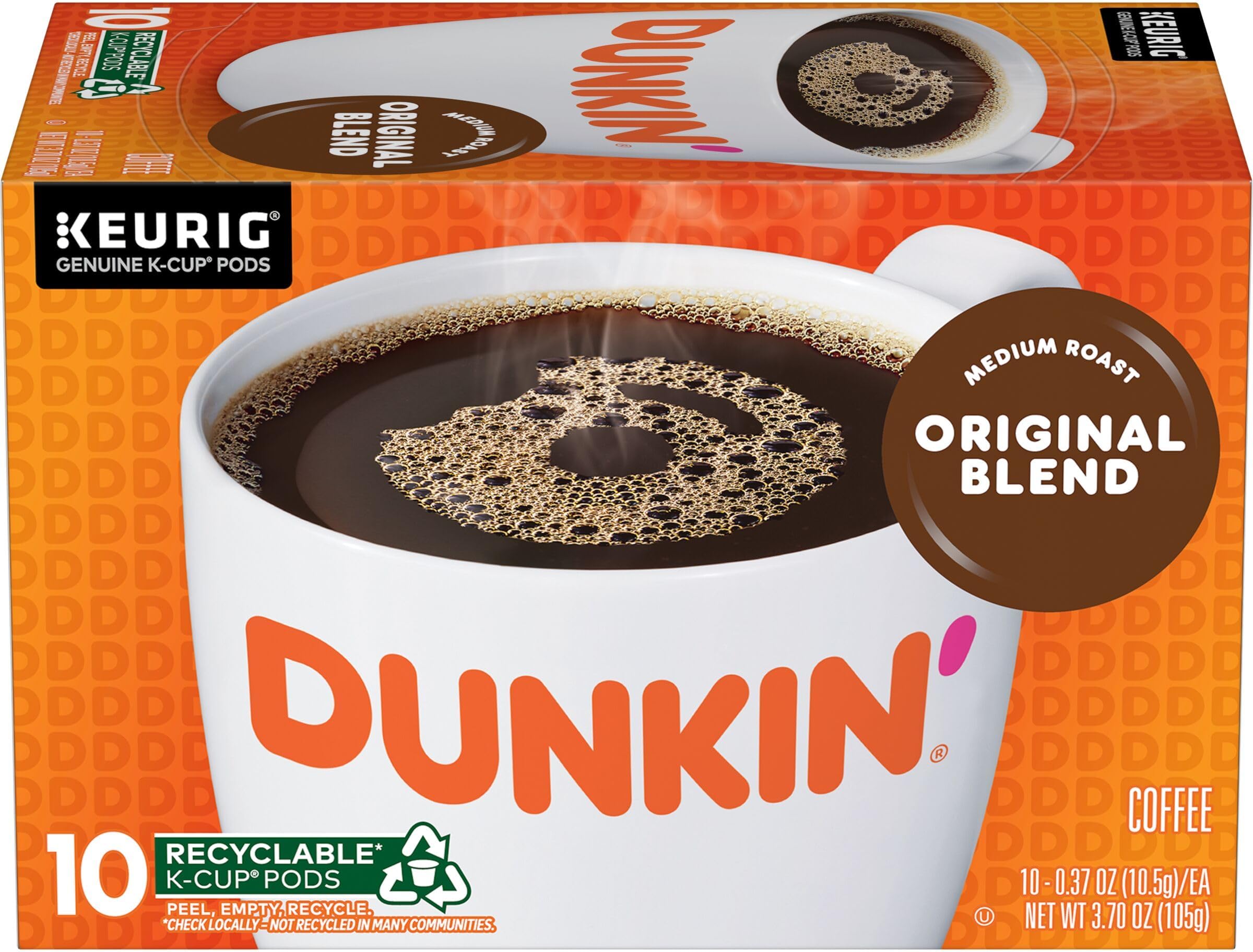 Dunkin' Donuts Keurig Original Blend K-Cup Coffee, 10 ct