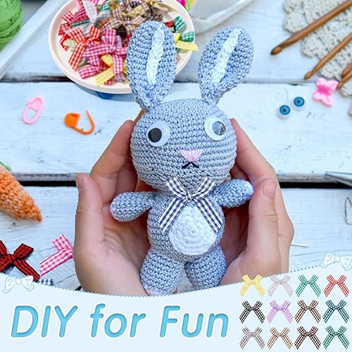 Miniatura 4 de Ysleen 300 mini lazos de cinta para manualidades, pequeños lazos de satén multicolor para regalos, envoltura de regalos, ramo de flores, boda,