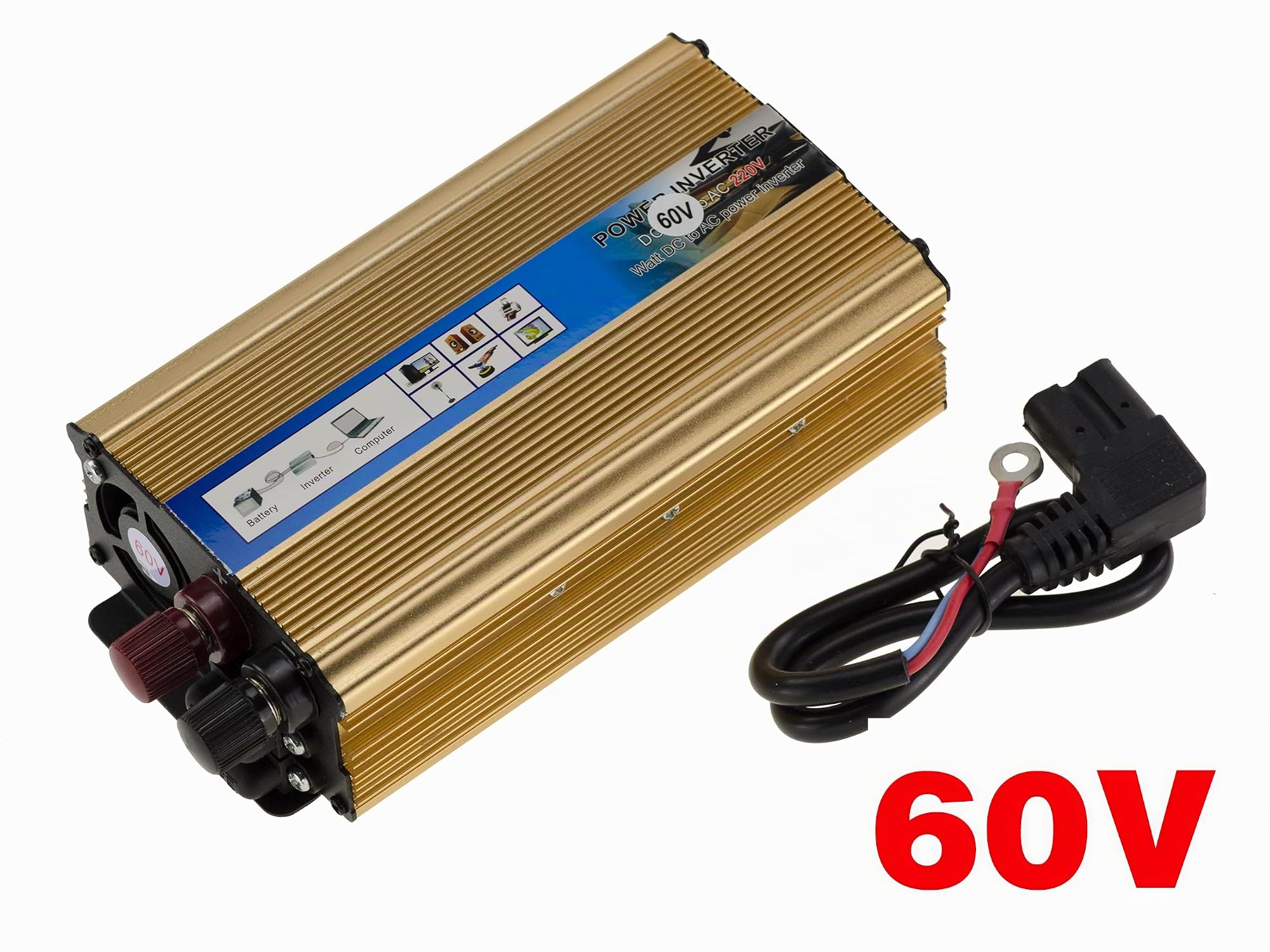 KALEA-INFORMATIQUE Convertisseur 60V vers 220V 500W continus 1000W crête