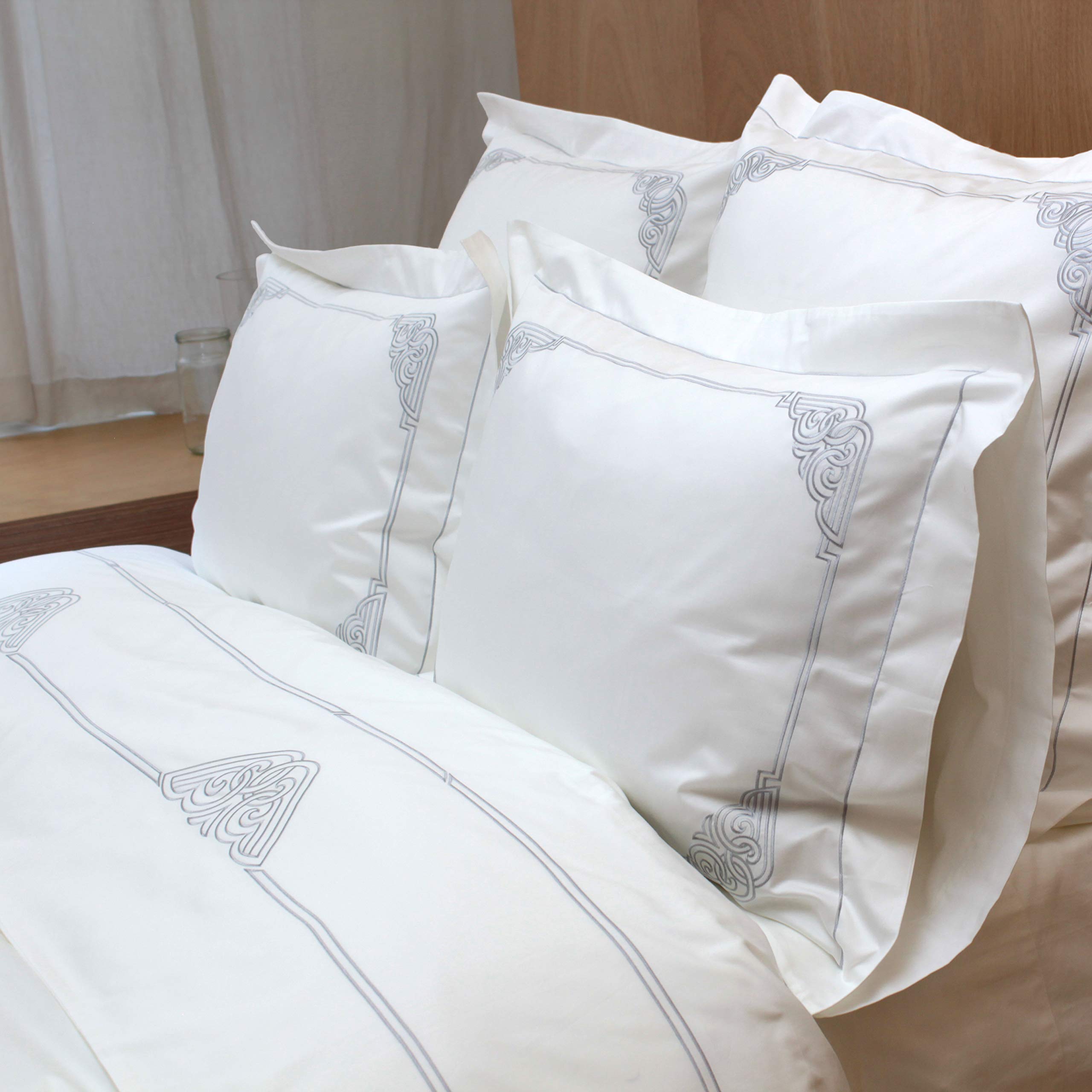 Parure de lit satin de coton anti-plis et douce pour la peau