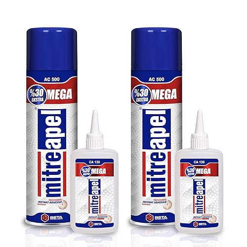 Super CA Glue (2 x 4.5 onzas) con activador adhesivo en aerosol (2 x 16.9 fl oz.) Pegamento CA con activador para madera, plástico, metal, cuero,