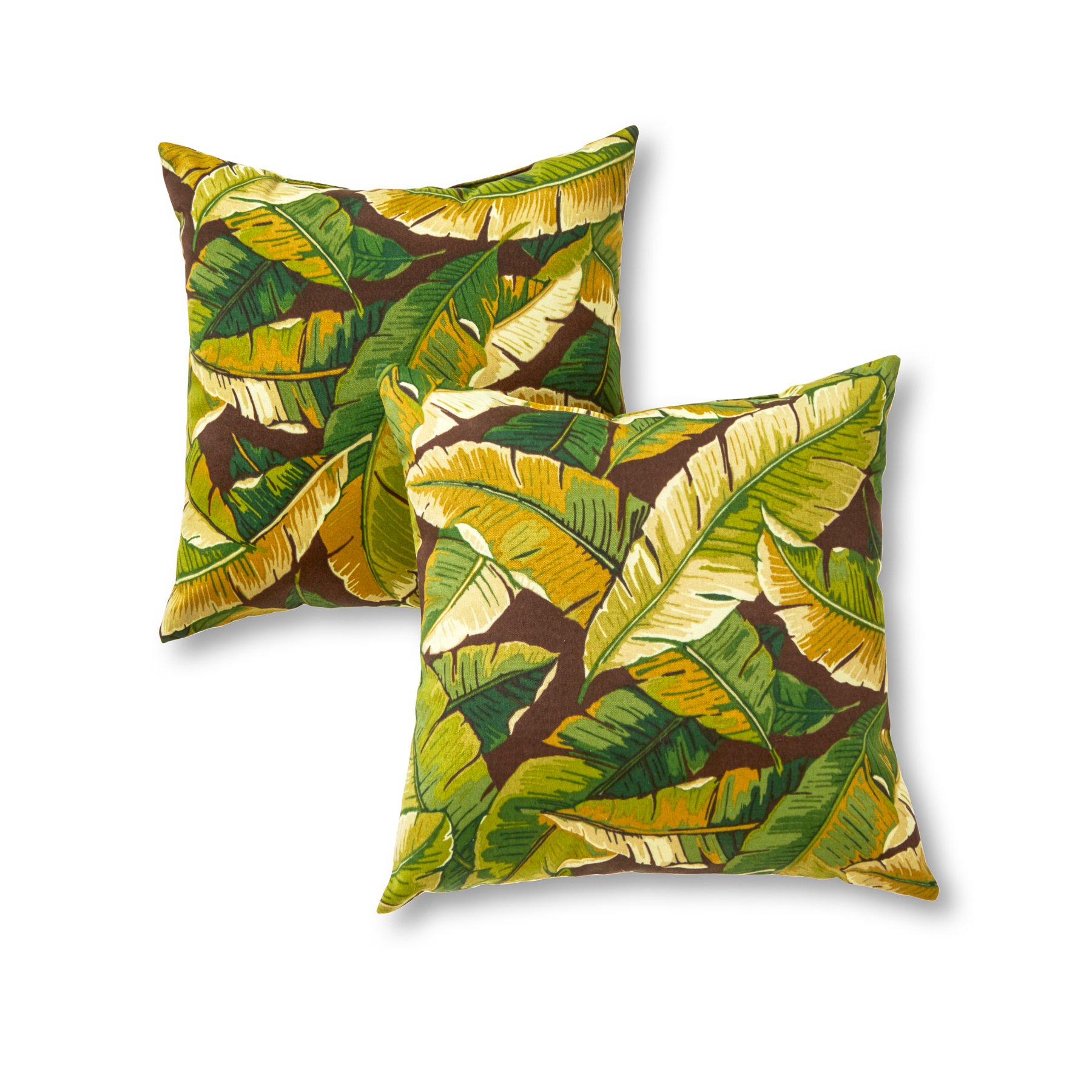 Greendale Home Fashions Indoor/Outdoor Accent Pillows, Palm Green, Set of 2