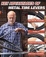 Vista 2 de Zacro Bike Tire Repair Kit, Bike Tube Patch Kit with Stainless Steel Tire Levers, 24 PCS Bike Tube Patches,Metal Rasp, Bike Patch Kit for Mountain