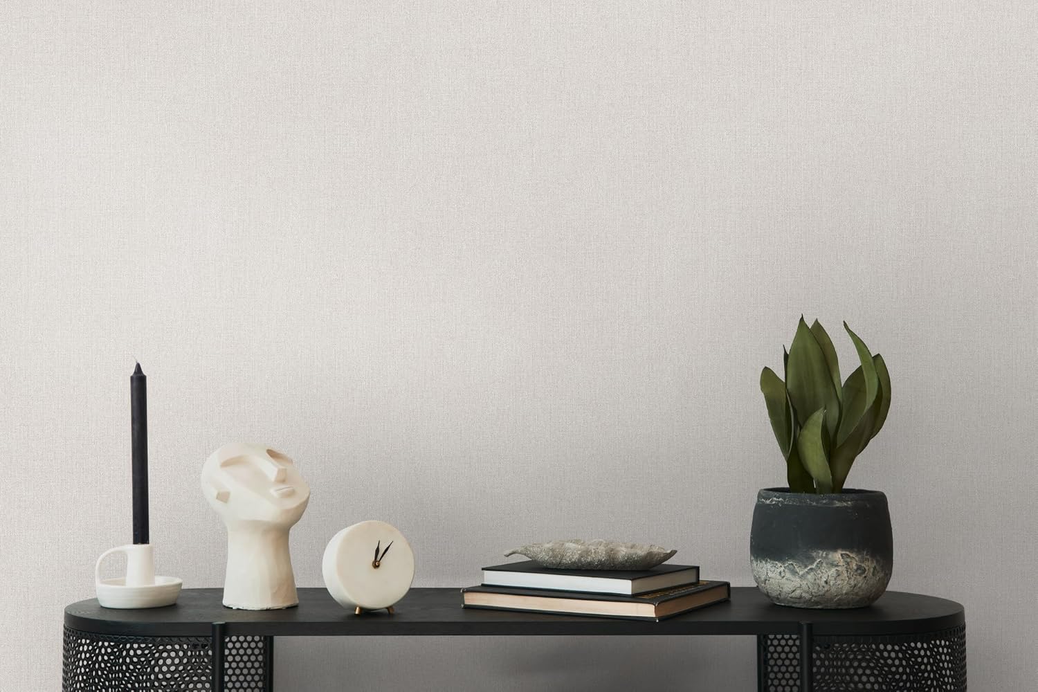 livingwalls Pure Elegance Plain Non-Woven Wallpaper 10.05 m x 0.53 m Beige Wallpaper with Light Structure - 363784