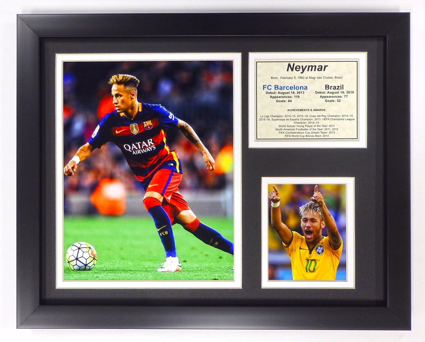 Legends Never Die Neymar Framed 12"x15" Double Matted Photos, Inc.