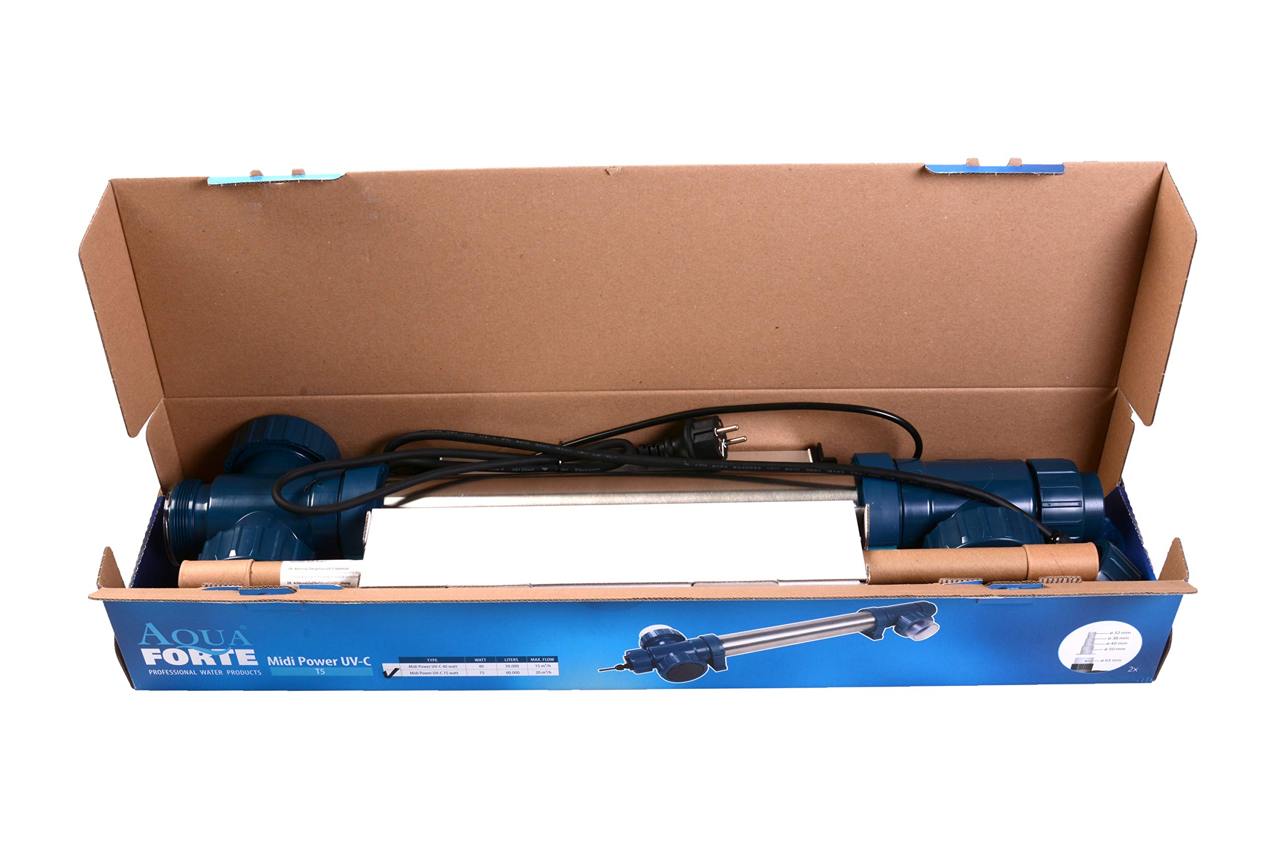 Aquaforte Midi Power Uvc Jednostka Uv-C, Srebrny/Niebieski, 76 x 20 x 13 cm