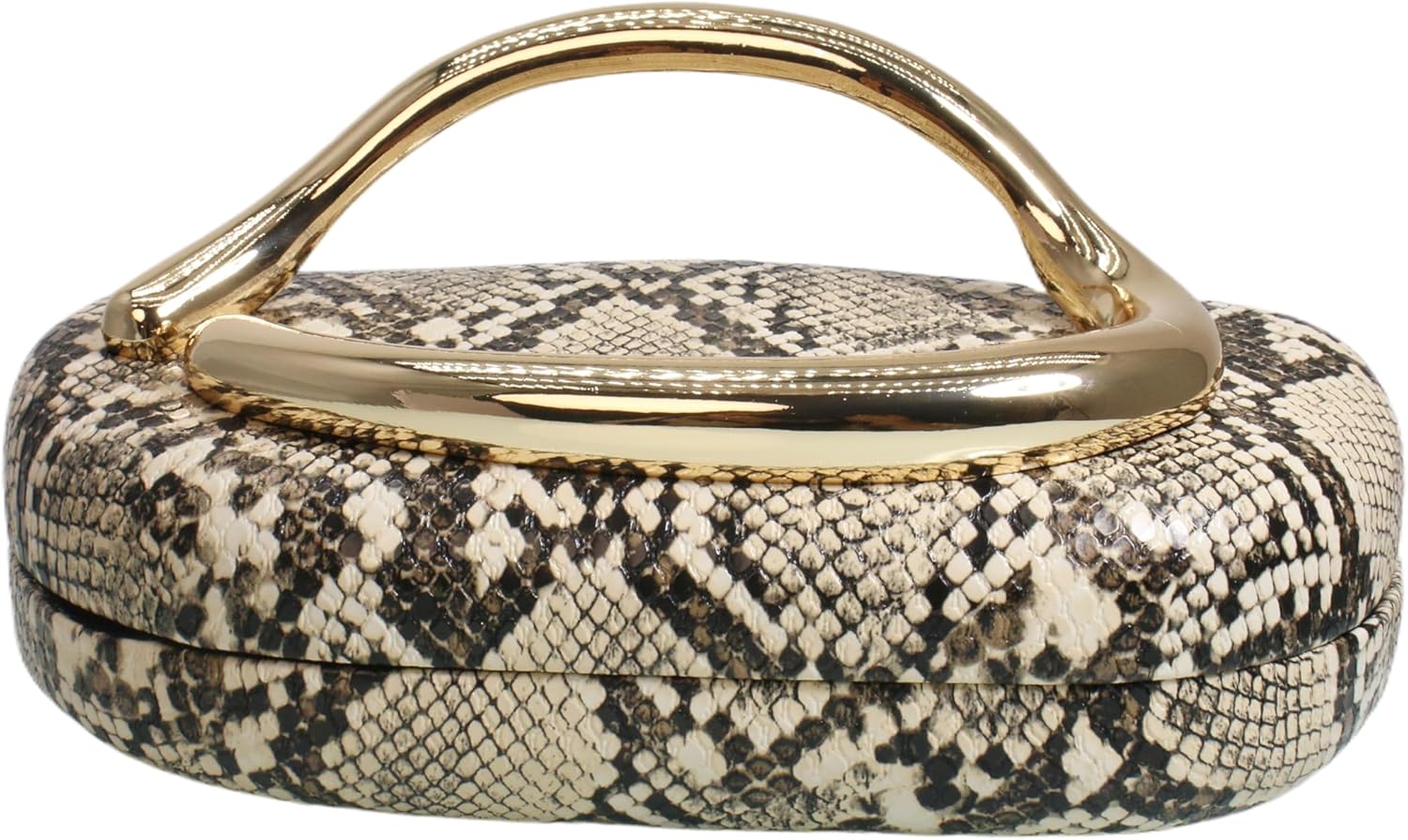 Women Woven PU Leather Clutch Box Metal Handle Evening Bag Trendy Leather Handbag Weave Shoulder Purse for Causal - Image 5