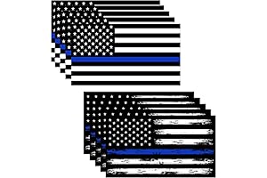 GRITKULTURE 5.1" X 3" Back the Blue Decals for Trucks, Cars