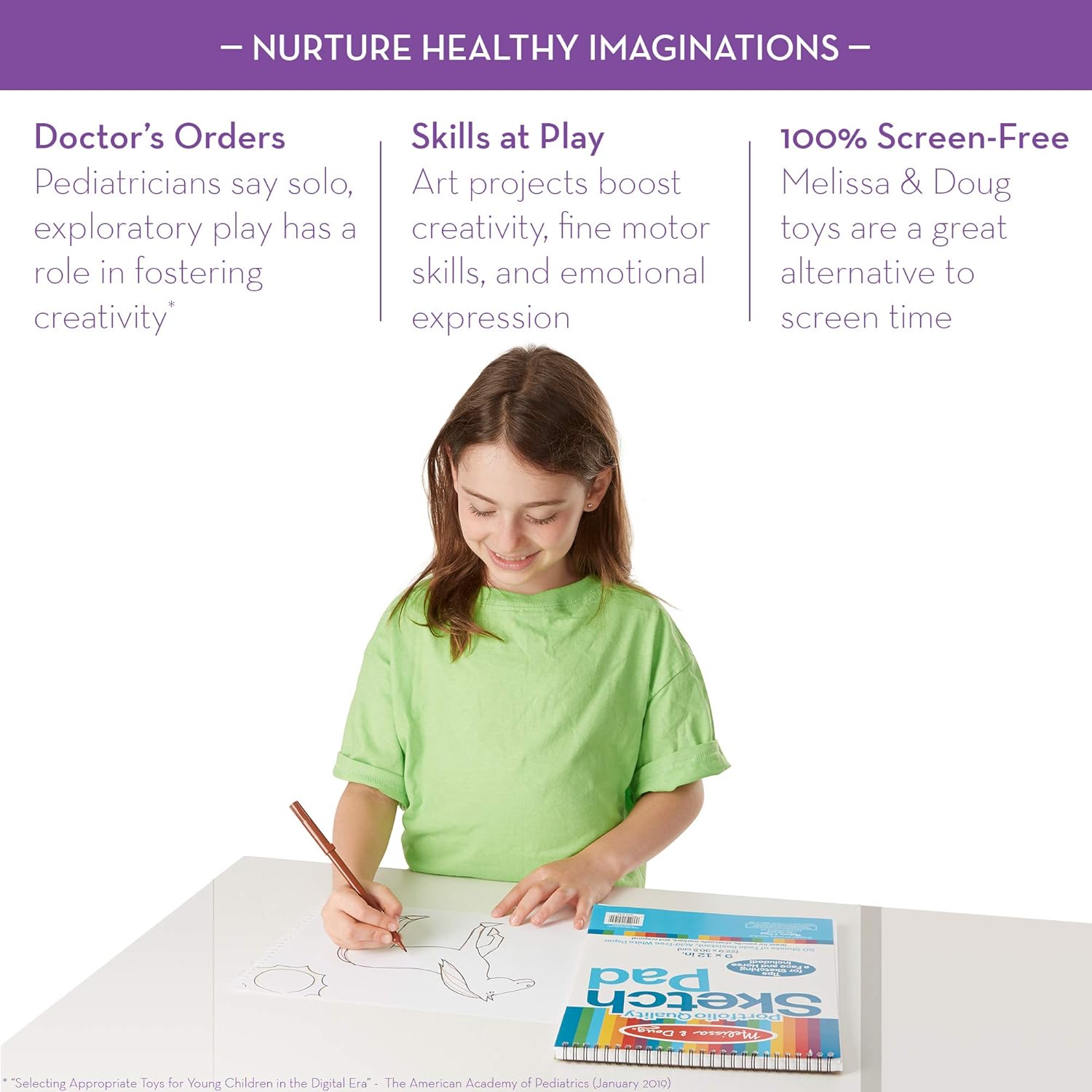 Melissa & Doug Sketch Pad (9 x 12 inches) - 50 Sheets, 2-Pack : Arts, Crafts & Sewing