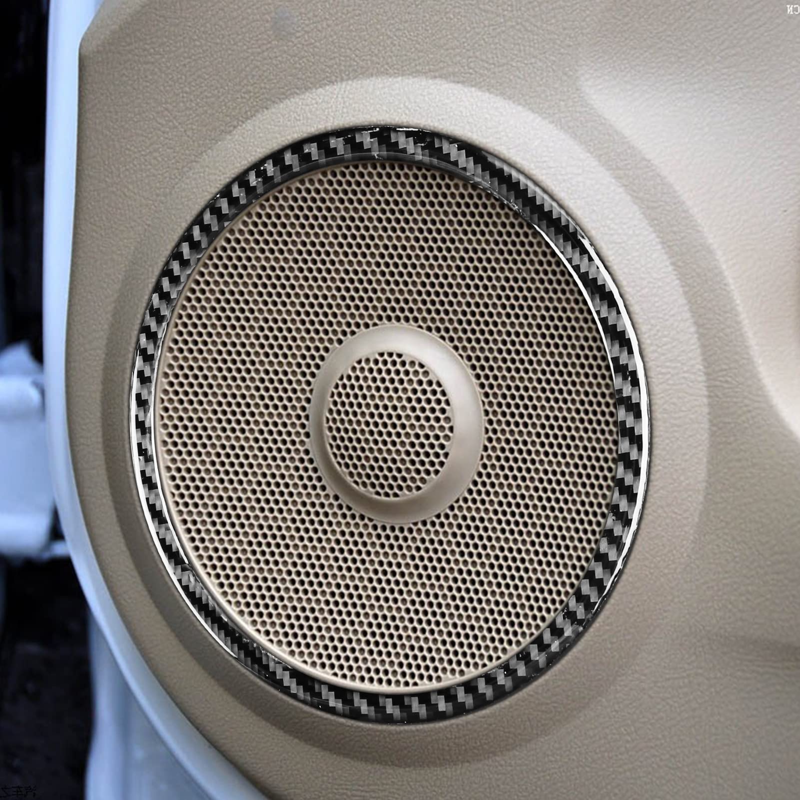Real Premium Carbon Fiber Compatible with Honda CRV 2007 2008 2009 2010 2011 Accessories Car Door Speaker Rings Cover Sticker Decal Interior Trim