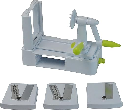 Miniatura 8 de Southern Homewares - Cortador de verduras en espiral de 3 cuchillas, calabacín, fabricante de fideos de espagueti para frutas y verduras, diseño de