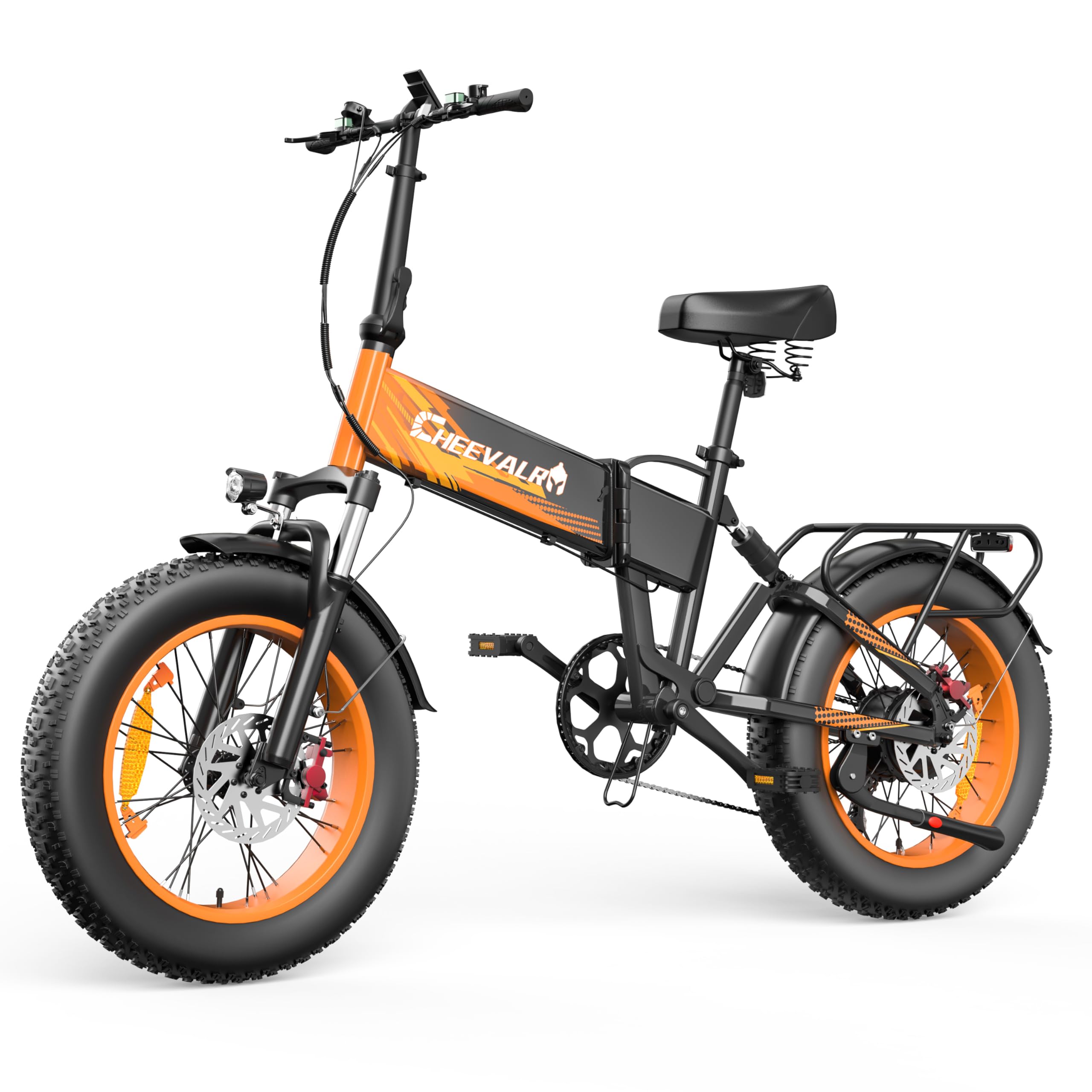 E-Bike Pieghevole 250W, 48V 20AH, Mountain Bike Autonomia ausiliaria di 110KM, con Doppia Sospensione e 7 Velocità, Bici Elettrica Uomo Donna per Città e Fuoristrada
