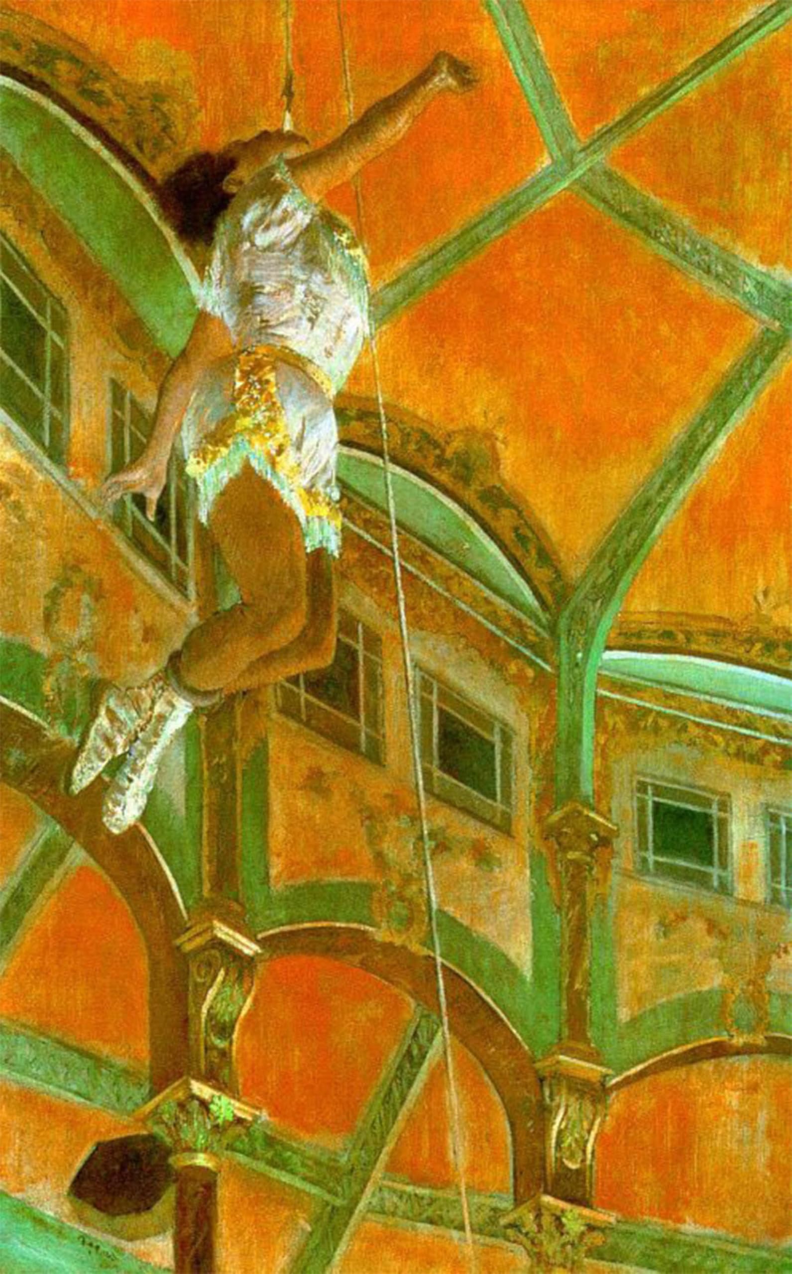 SERENDIPITP Vintage Wall Art Canvas Nordic Poster Canvas Print Picture Miss La La At the Cirque Fernando by Edgar Degas Wall Art Poster for Home Decor 60x90cm