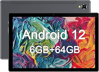 Android 12 Tablet, Android Tablet 10 inch, 6GB RAM 64GB ROM, 512GB Expand Android Tablet with 5G & 2.4G WiFi, Bluetooth, 8000mAh, Dual Camera, HD Touch Screen, Google GMS Certified
