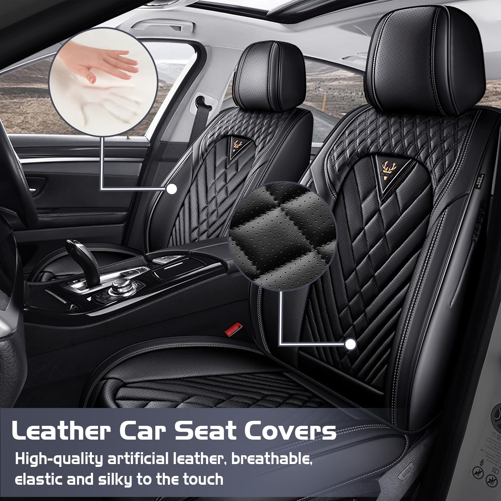 Car Seat Covers for Chevy Blazer 2000-2026 Waterproof Nappa Leather Full Set Seat Cover Anti-Slip and Comfortable Automotive — view 2