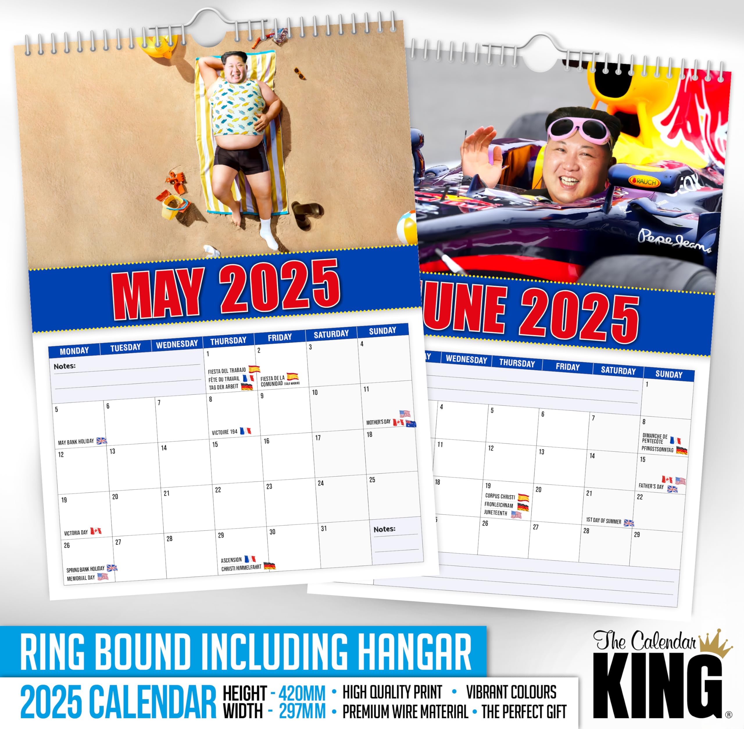 Calendario De Pared «Regreso A Los 90» - 2026 - Nostálgico / Original / Navidad / Cumpleaños / Idea De Regalo / Regalo / Novedad / Amigo Invisible - España