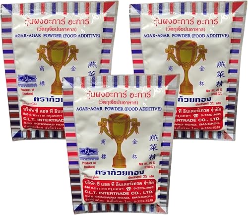 Agar Agar Powder- Thai Thailand Asian International Food 0.88oz.x3packs.