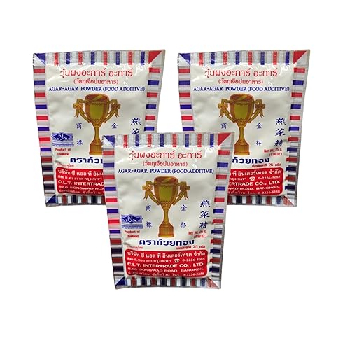 Agar Agar en polvo - Tailandia Tailandia Asiático Internacional Alimentos 0.88 oz.x3packets.
