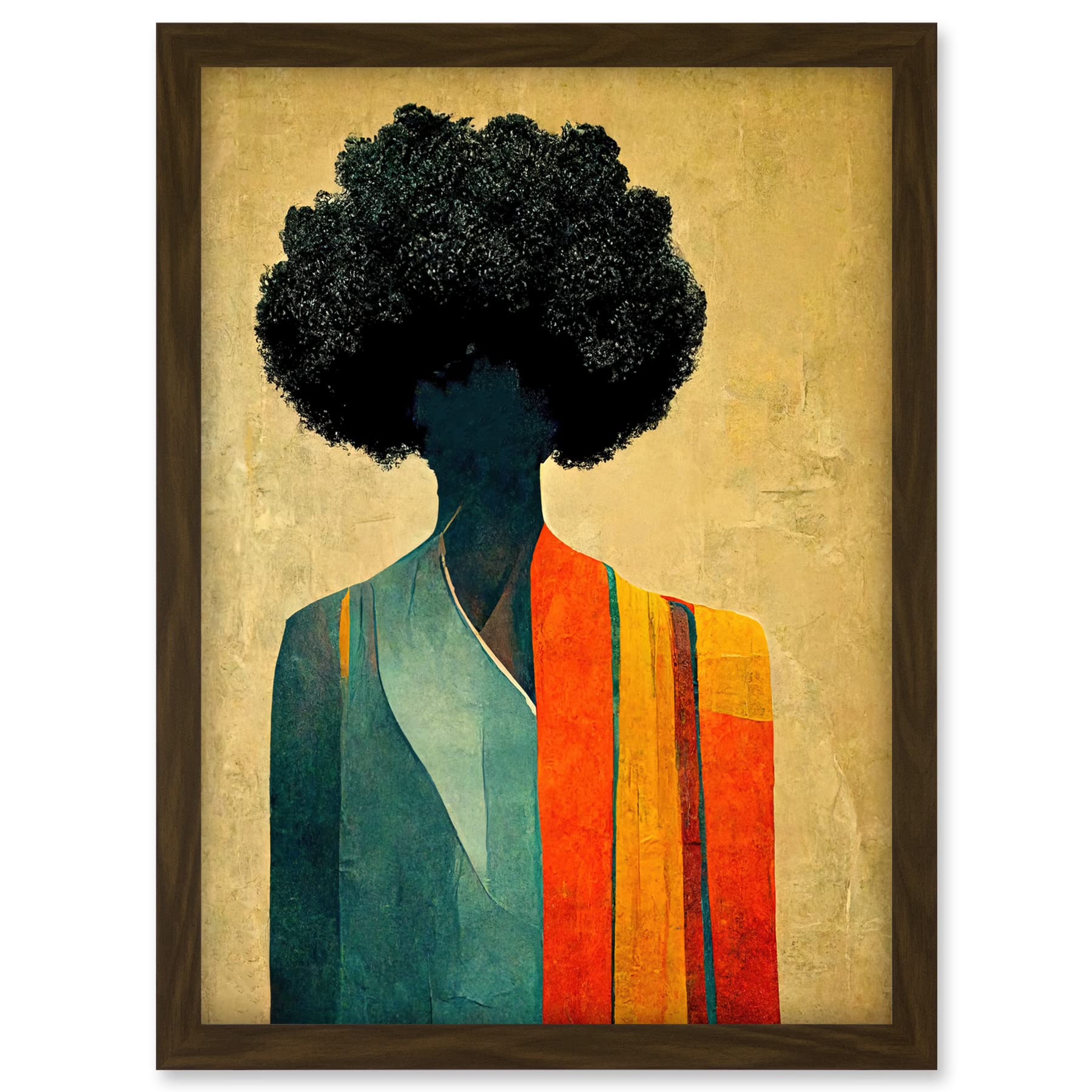 Doppelganger33 LTD Modern Abstract African Tribal Art Artwork Framed A3 Wall Art Print