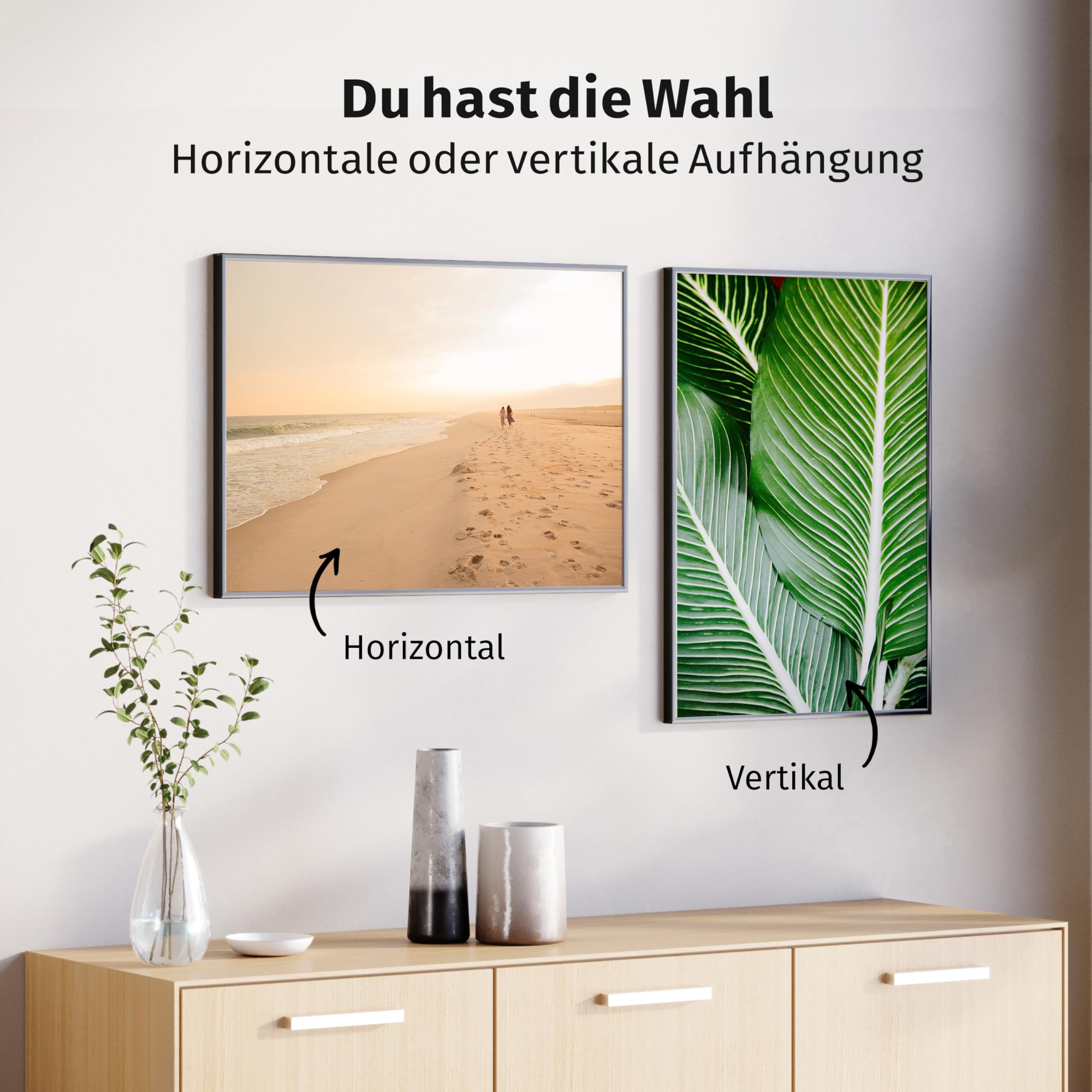 JUNOMI® Fotolijst A2 (42 x 59,4 cm) - glanzend zilver aluminium