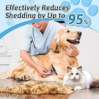 Vista 3 de MIU COLOR Cepillo de Aseo para Mascotas de Pelo Largo, Herramienta de Eliminación de Pelo para Perros y Gatos Medianos y Grandes, Reduce Eficazmente