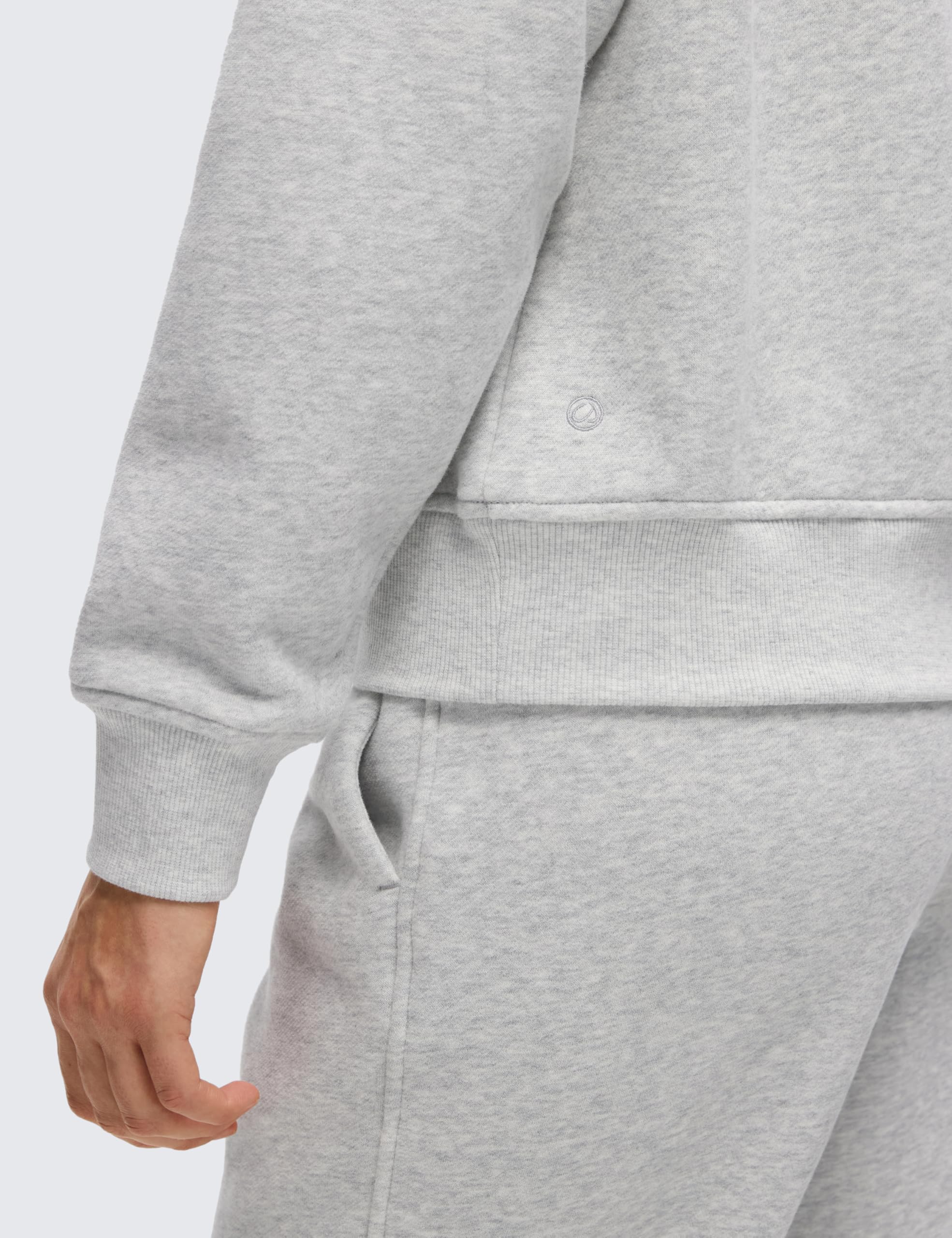 CRZ YOGA Felpa da Donna con Fodera in Pile Mezza Zip Collo a Imbuto Pullover Maniche Lunghe Allenamento Casual