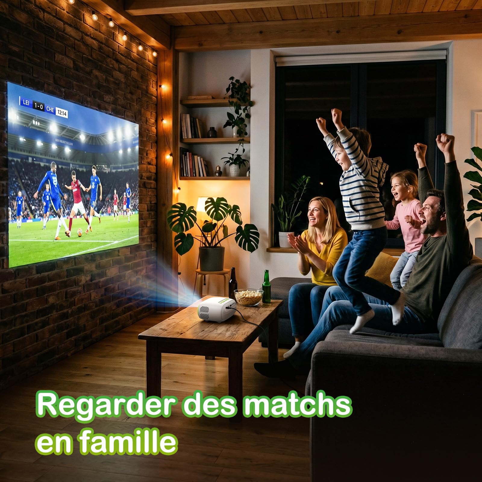 Videoprojecteur Portable, Cadeau pour Regarder des Films, Image 137 Pouces, 480P, Compatible TV Stick/PC/clé USB - Mini Projecteur Video, Design Ultra-Portable