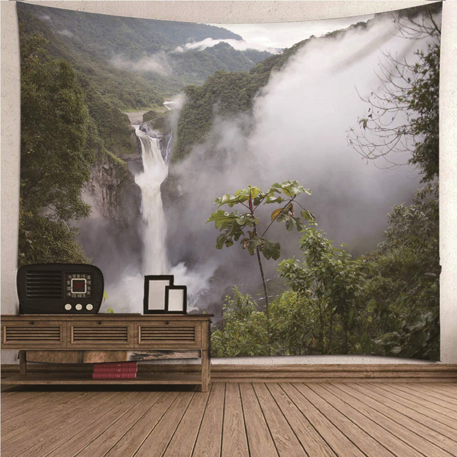 Tapiz de pared con impresión 3D KnSam, tela de poliéster lavable que aporta frescura y amplitud