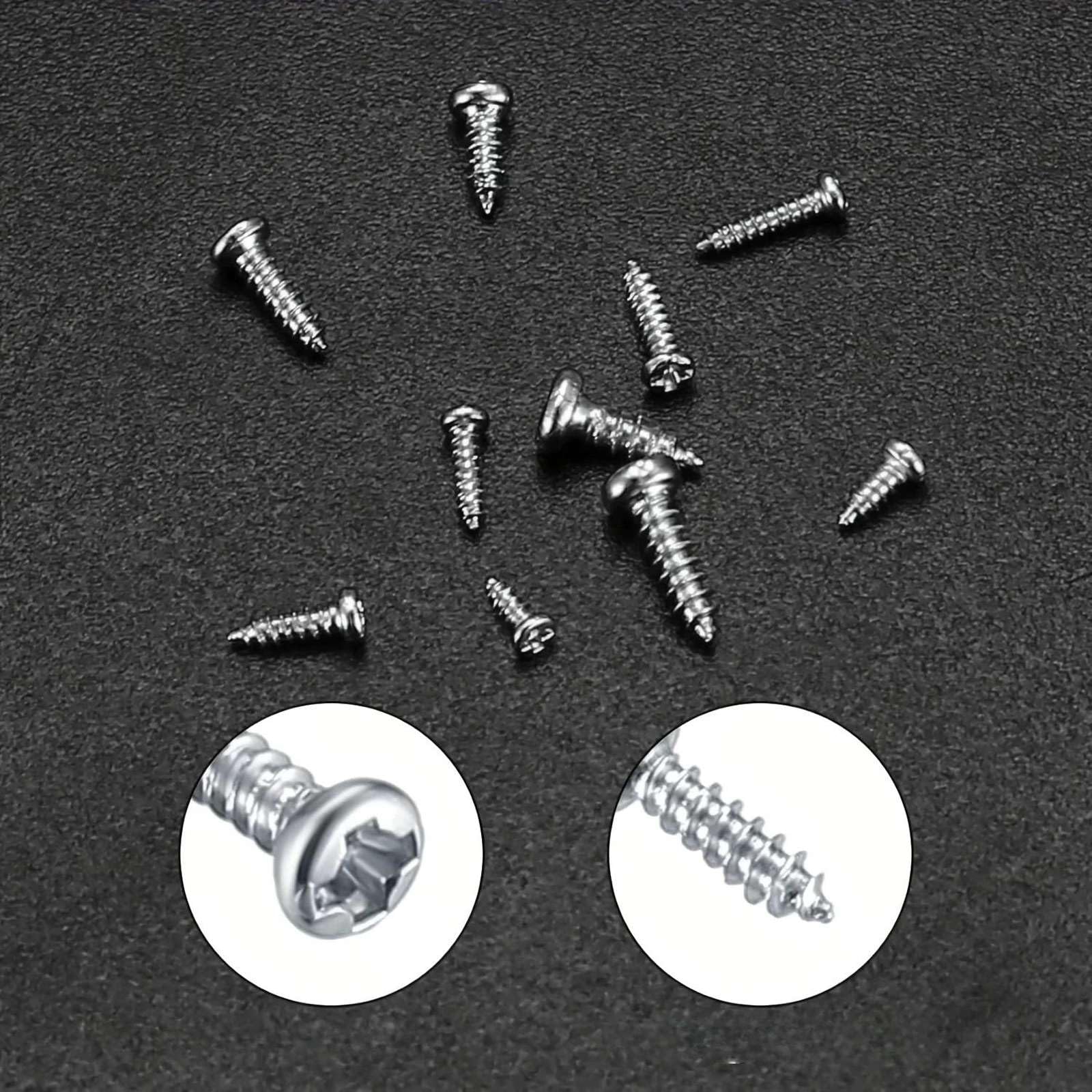 600/1200 Jeux de vis autotaraudeuses Miniatures, kit de Classification des vis métalliques à tête cruciforme Miniature