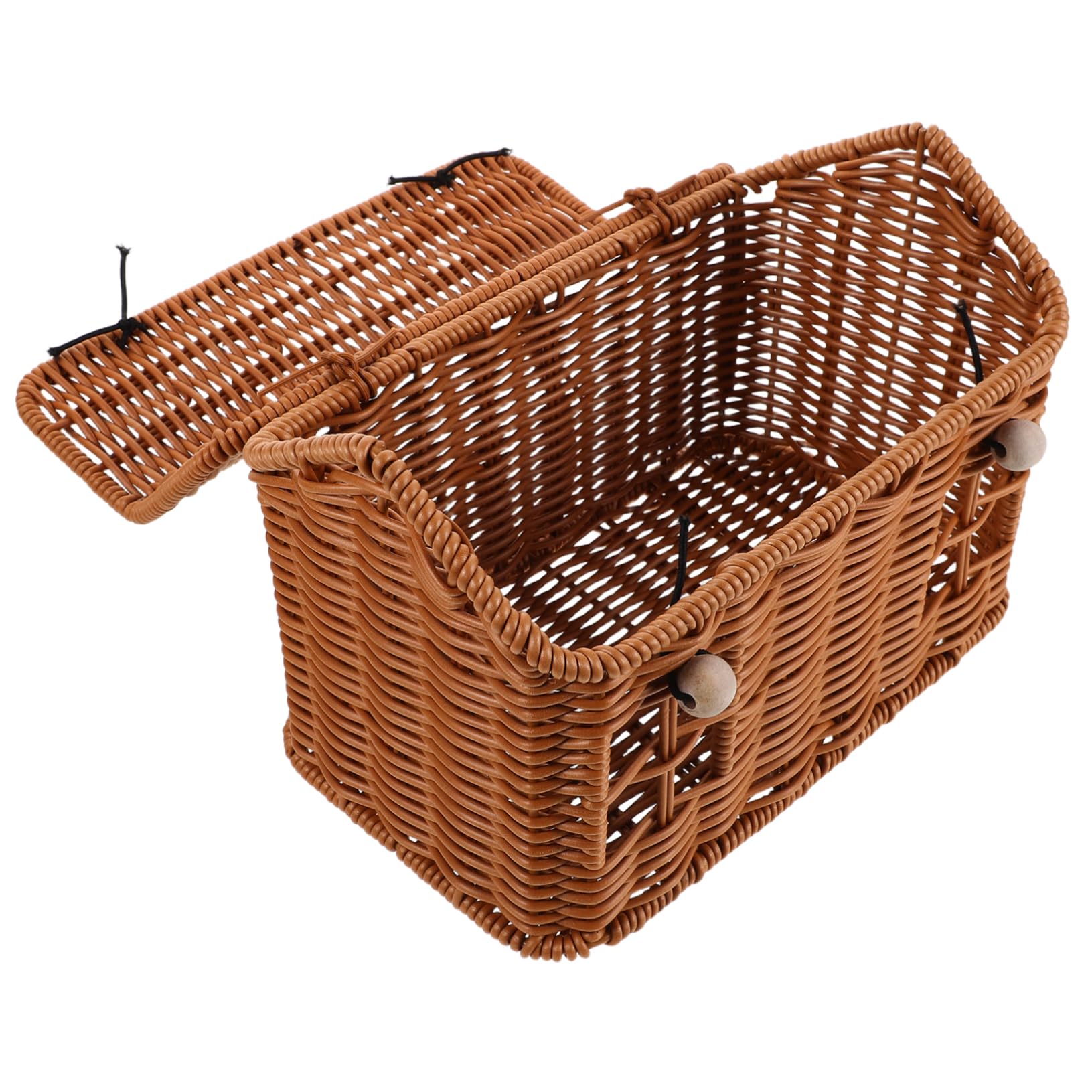 UTHCLO Cesta de Obsequio Tejida con Asa de Ratán Imitación Caja de Dulces para Recuerdos de Fiesta para Almacenamiento de Juguetes y Decoración de Shower