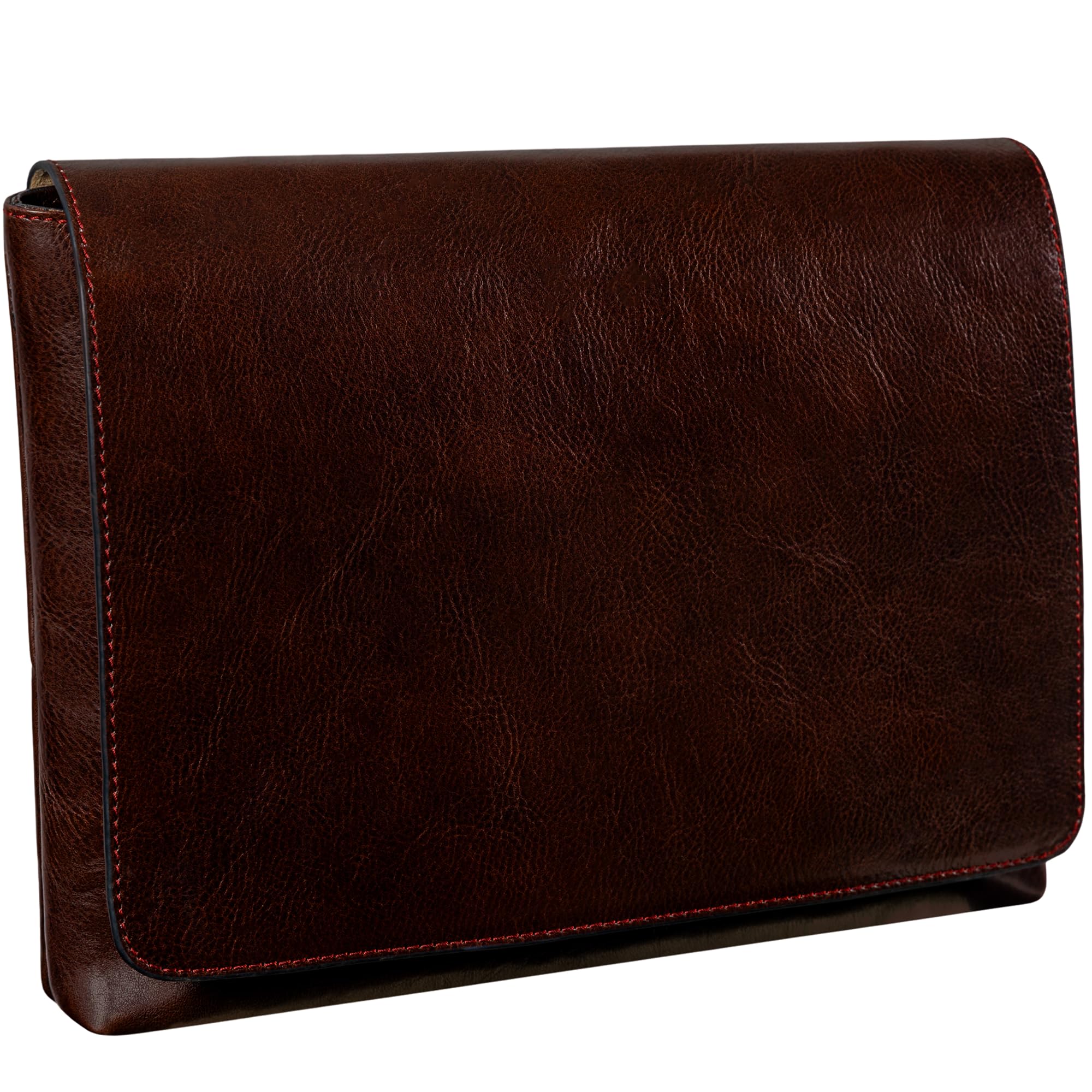 Time Resistance Leather Messenger Bag for Men - Crossbody Bag - Full Grain Leather - Tablet Sized Shoulder