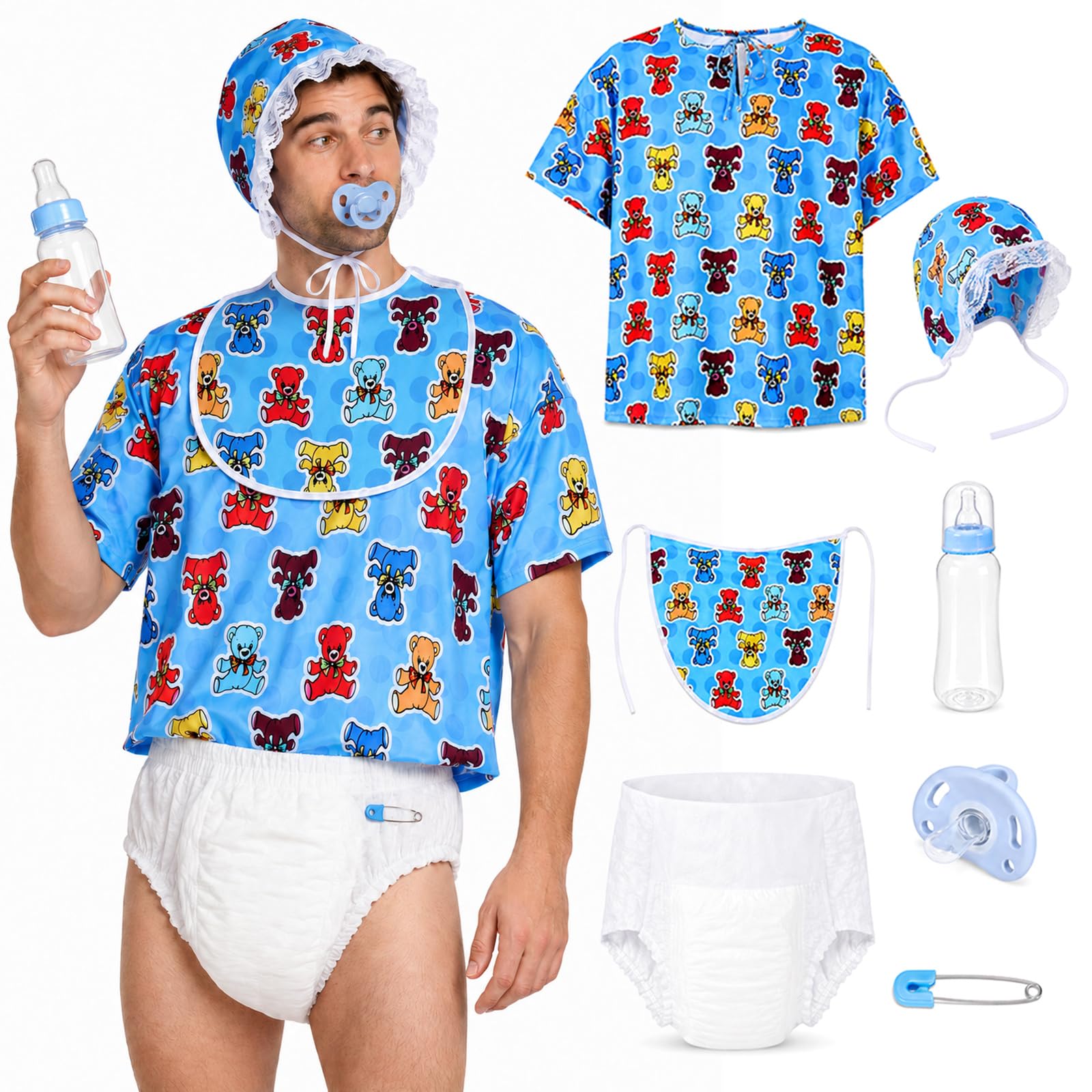 Costume amusant pour bébé adulte pour Halloween, enterrement de vie de jeune fille, fête cosplay