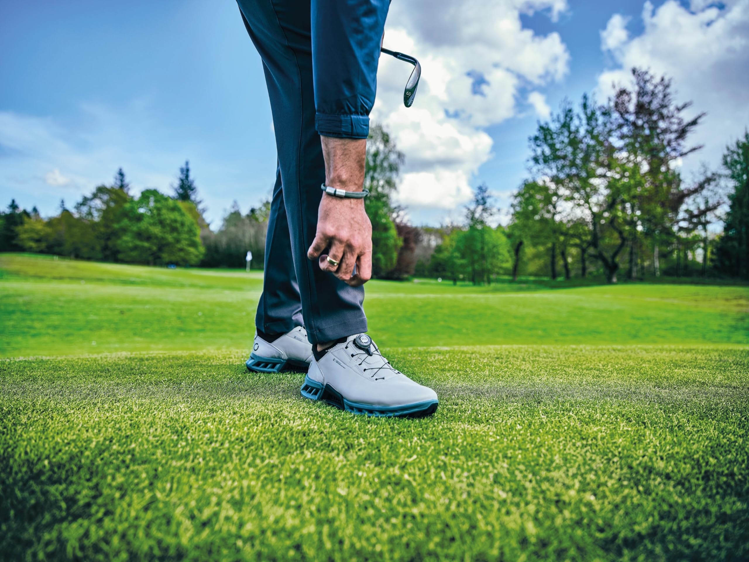 ECCO Hommes Biom C4 Boa Chaussures de Golf sans Pointes en Cuir imperméable