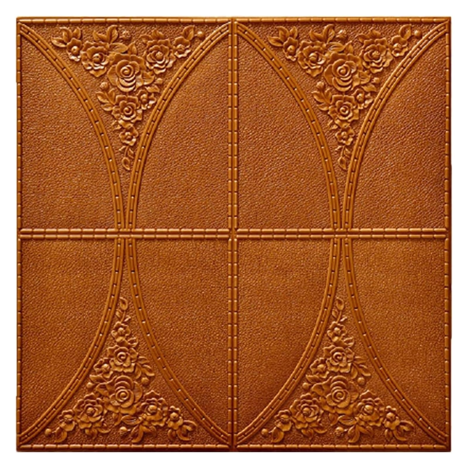 Uoxhfdh Bruin Wall Panel，3D Wallpaper For Living Room, Bedroom, 70X70cm Peel And Stick Panels, 10Pcs(Bruin)