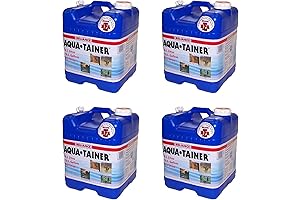 Aqua Tainer 7 Gallon Water Storage Container Tank (4 Pack): Exceptional Rigidity...