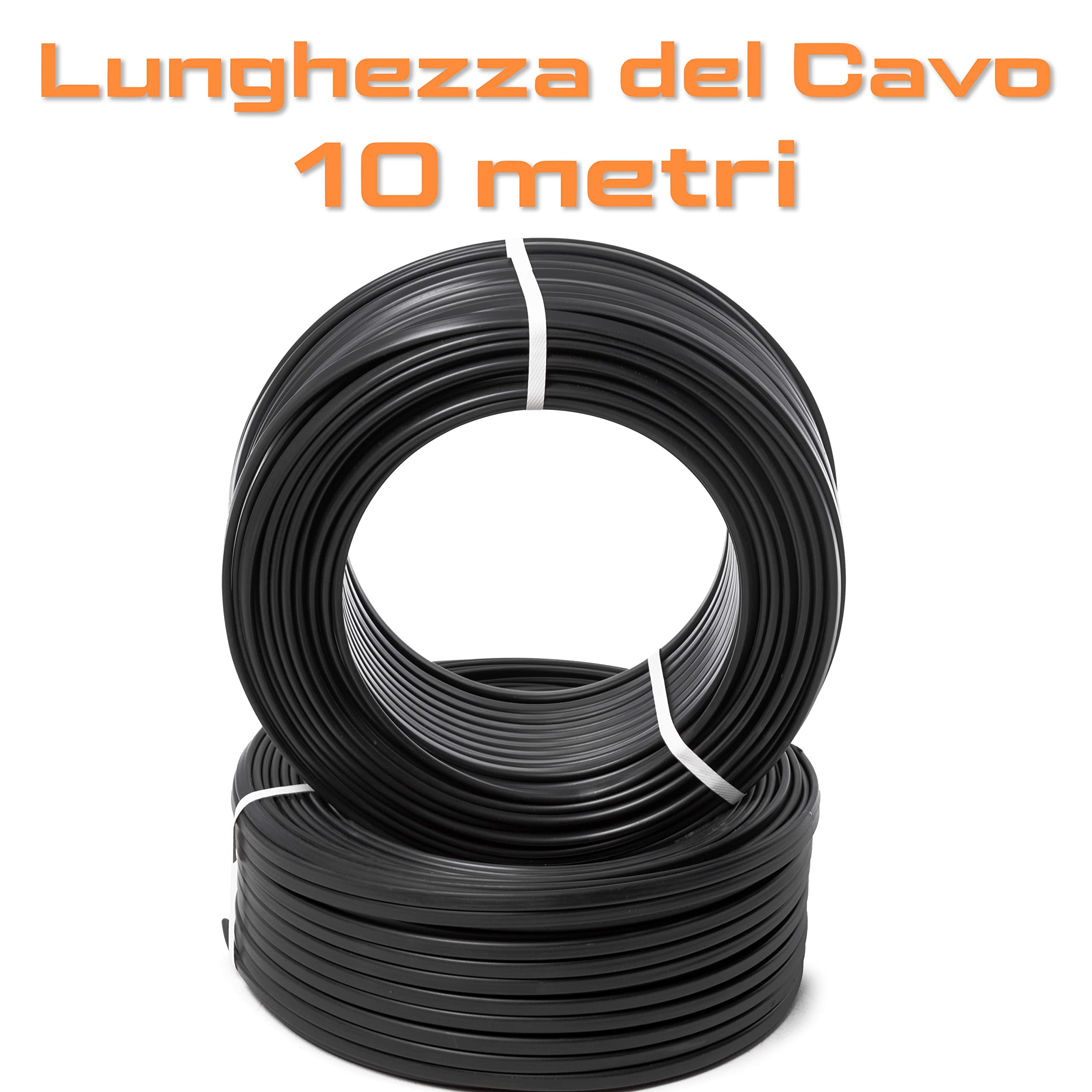 Prolunga Adattatore 10 metri con Spina Cee e Presa Standard Tedesco - Cavo 3G1.5 - Protezione IP44 - Camper Campeggio Cantiere Giardino (10 metri)