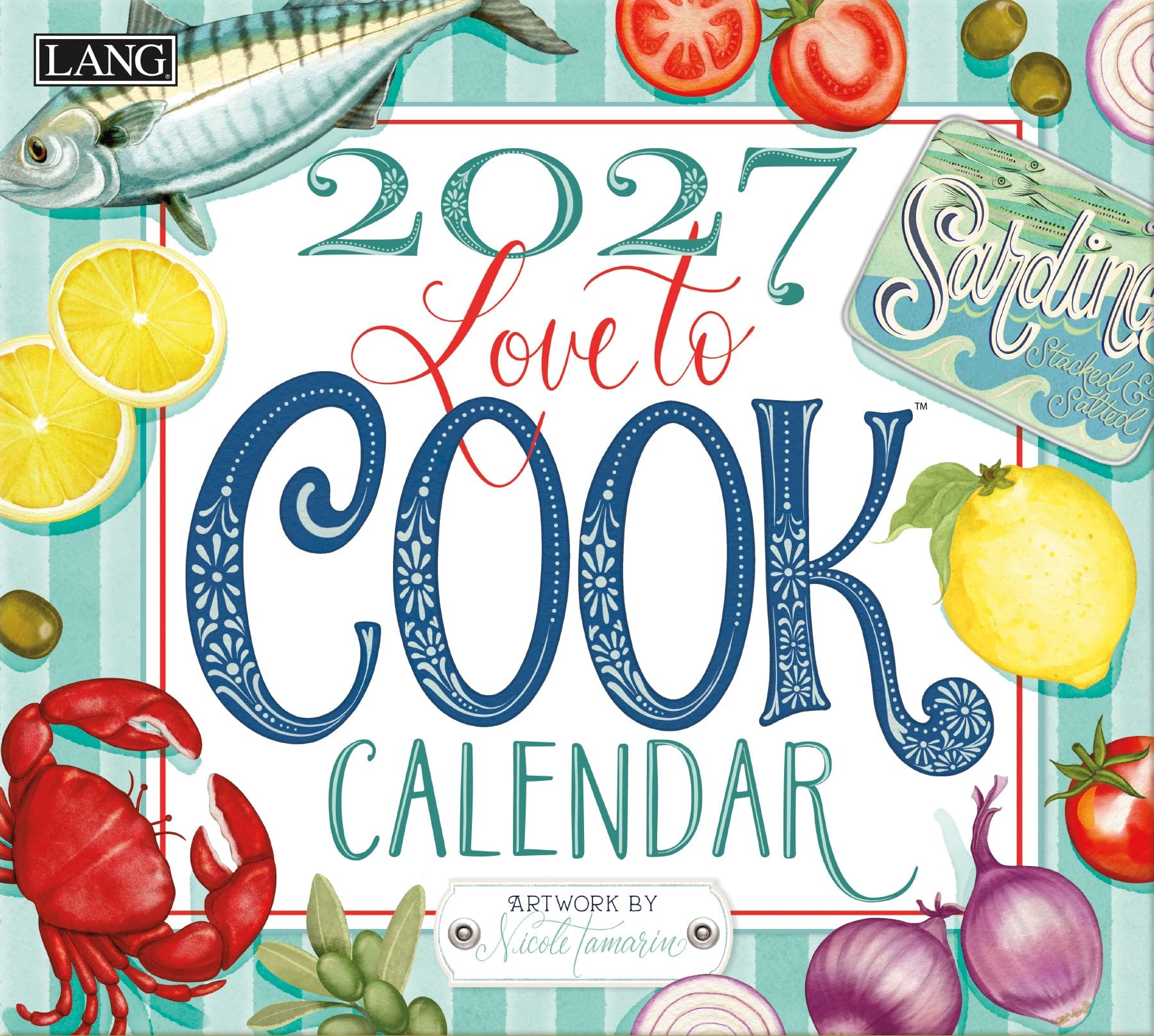 Love To Cook - Calendario da parete 2027, formato grande (esclusiva online)