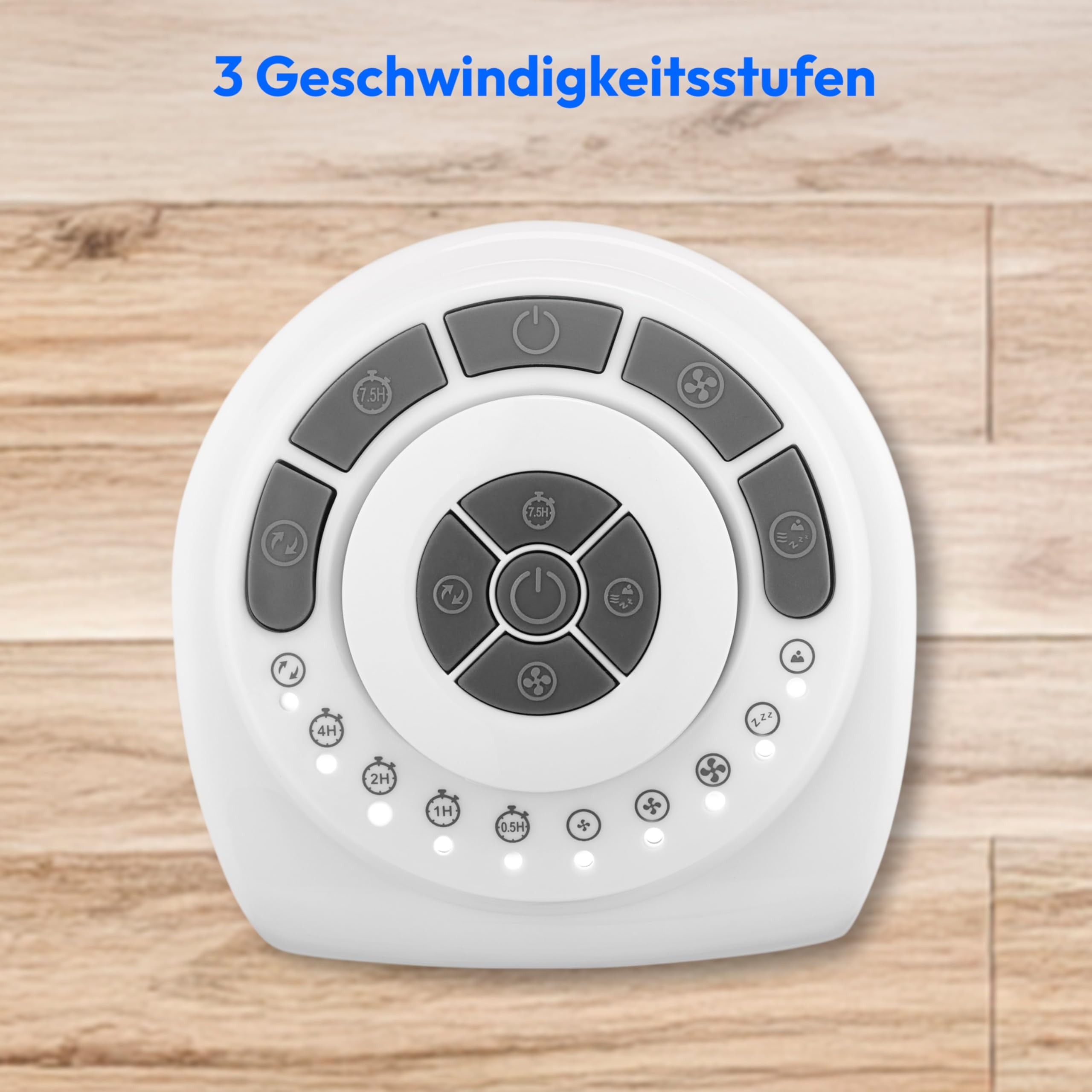 MEDION E11 TF Turmventilator mit Fernbedienung 45 Watt 3 Geschwindigkeitsstufen leiser Schlafmodus 60° horizontale Oszillation Timer weiß