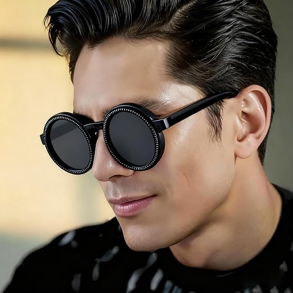 Polarized Adjustable Sunglasses HD Retro Round Glasses with ND Filter Lenses for Fishing/Street Photography Men Women