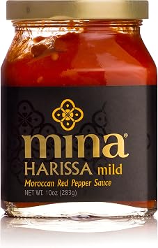 Mina Harissa Mild Moroccan Red Pepper Sauce, 10oz, 4 Pack