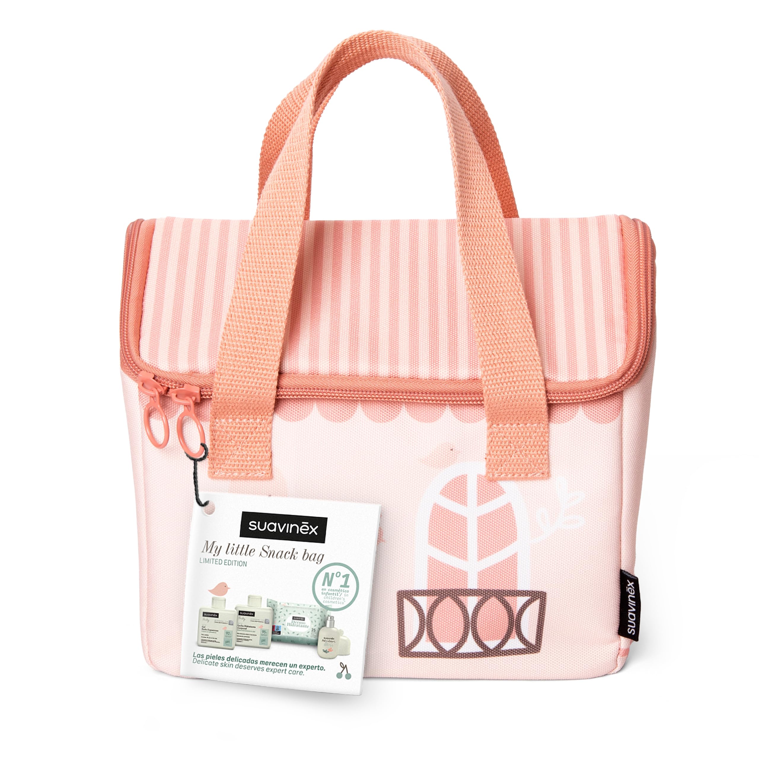 Suavinex, Canastilla Regalo Bebé Recién Nacido + Cosmética Pediátrica, Rosa