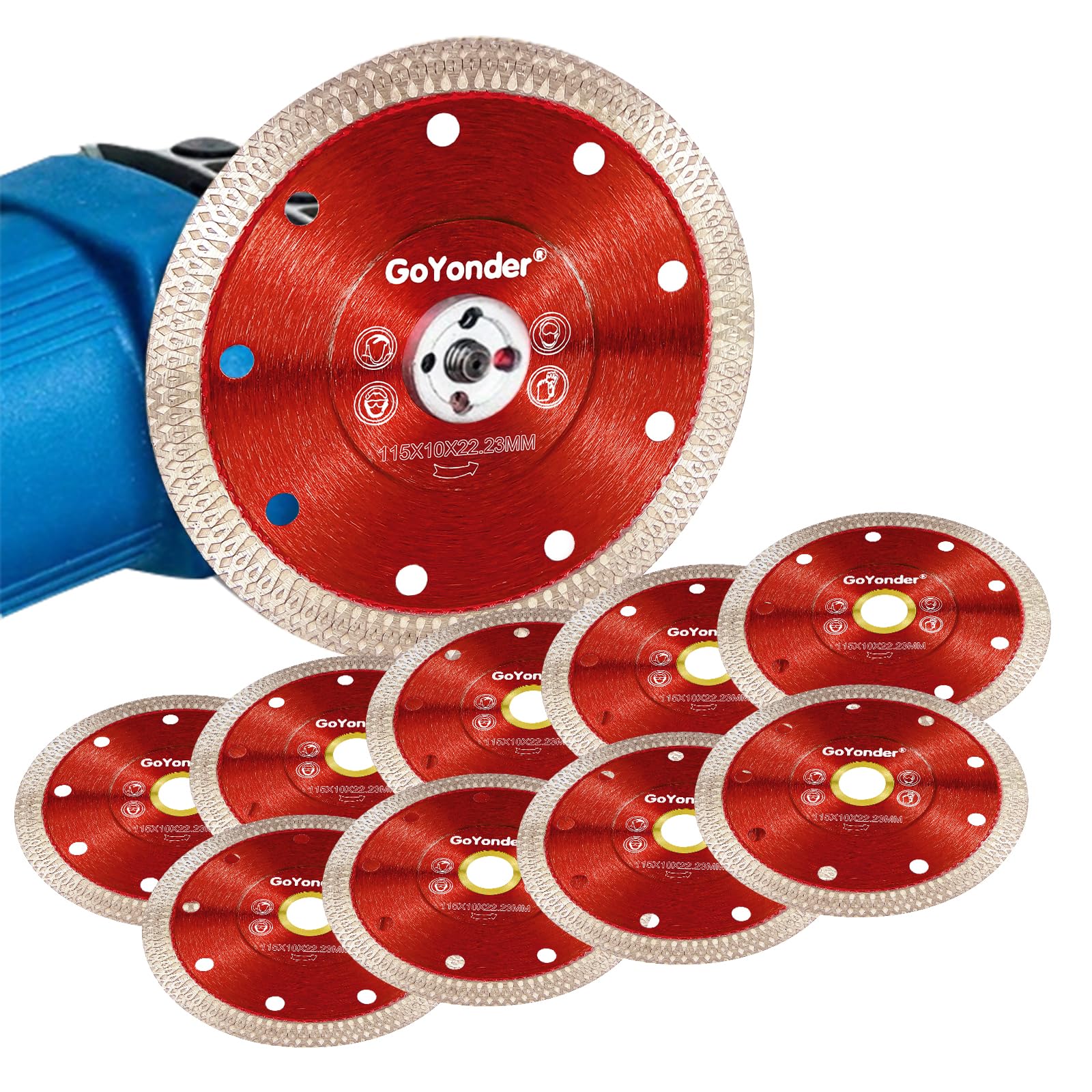 GoYonder 4.5 Inch Super Thin Diamond Saw Blade for Cutting Porcelain Tiles,Granite Marble Ceramics