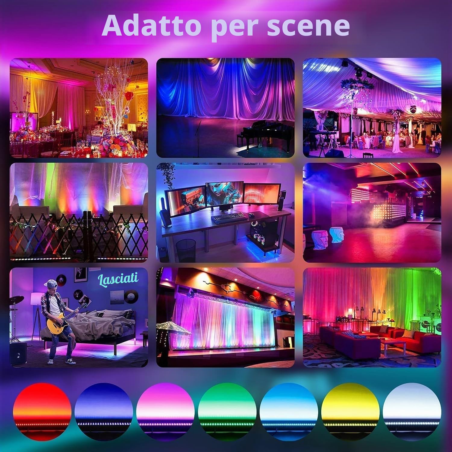24 * 3W RGBW LED Wallwasher Barra Luminosa con Telecomando, Luce da Palcoscenico Luci Discoteca, Strobo Faretto per DJ Feste Nozze Halloween Natale, 2 pezzo
