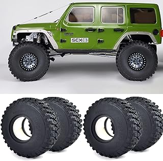 RC-Hub 4pcs 2.9' Rubber Tires Beadlock Wheel Tires 180 * 67mm for 1/6 Axial SCX6 AXI05000 RC Crawler Car