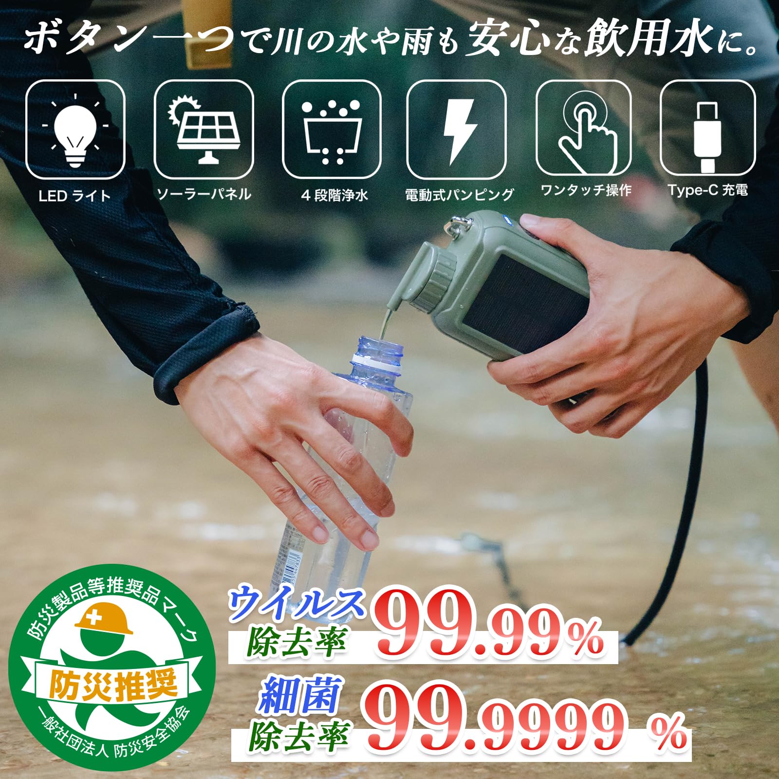 Amazon.co.jp: ケイヨウ携帯浄水器 AhlstromDisruptor® フィルター搭載