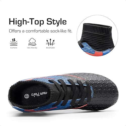 Miniatura 3 de DREAM PAIRS - Zapatos de fútbol para niños y niñas pequeños y grandes