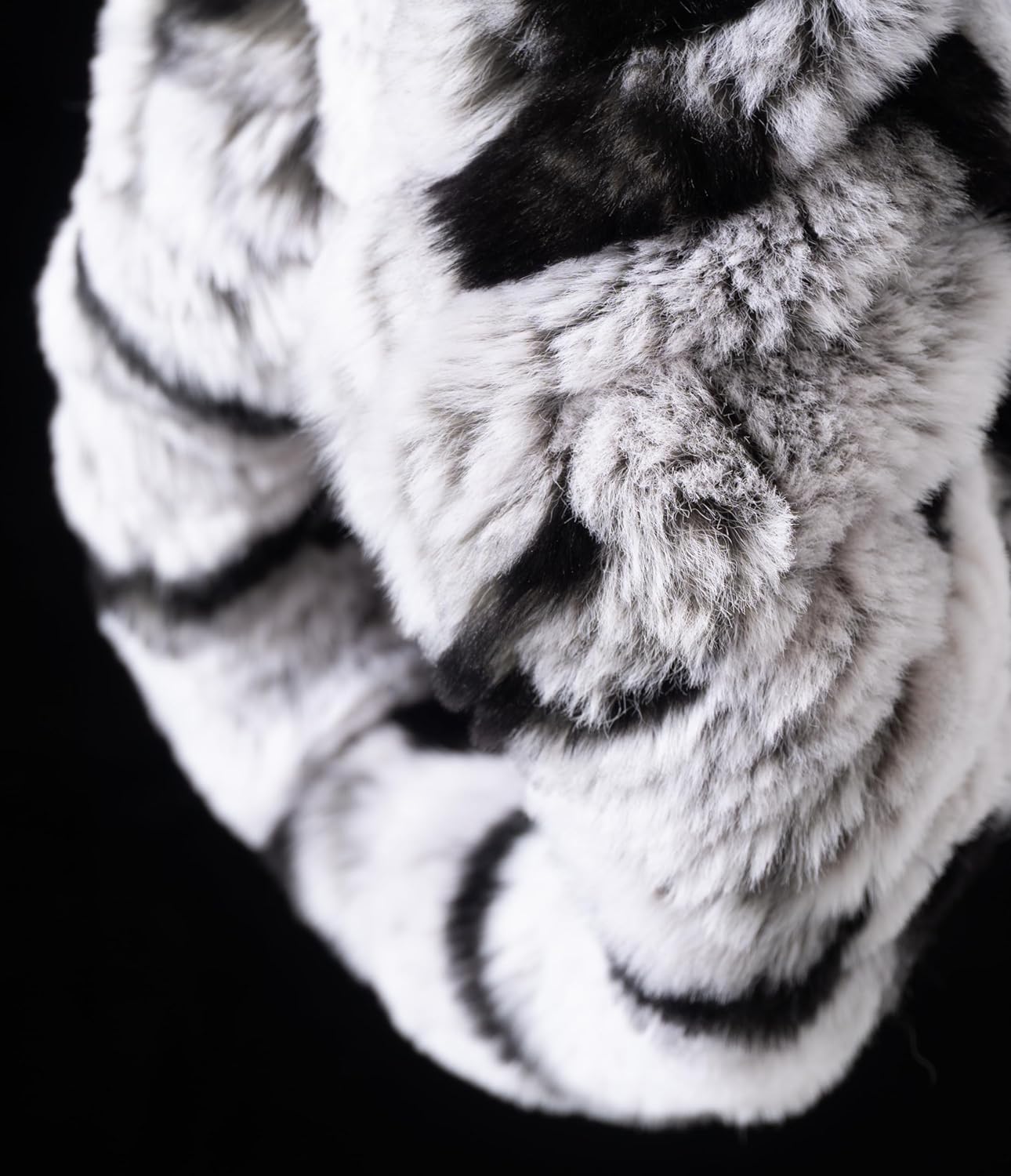 HEIZZI Women's Real Fur Headband & Black Infinity Scarf - 2-in-1 Fuzzy Ear Warmer, Winter Earmuff Neck Warmer - Image 3